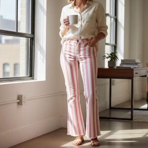Peach Love‎ Highwaisted Flare Strips Size Med